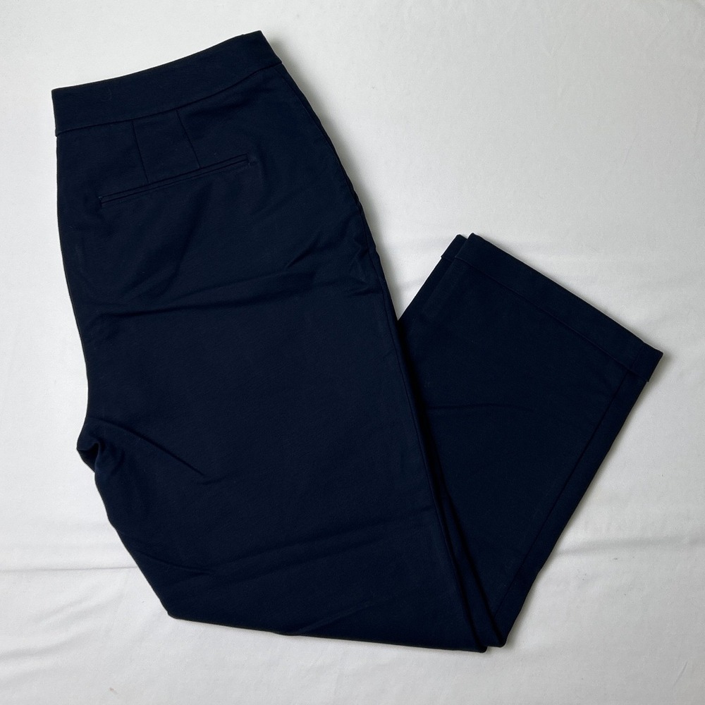 Chico's Womens So Slimming Juliet Ankle Straight Leg Pants Size 0.5/6 Navy Blue